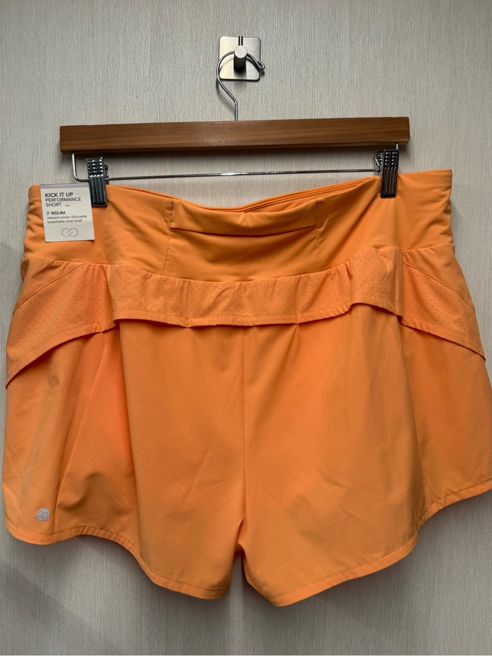 NWT CALIA Kick It Up Performance 3” Shorts Fresh Cantaloupe, Size XXL - Picture 6 of 10